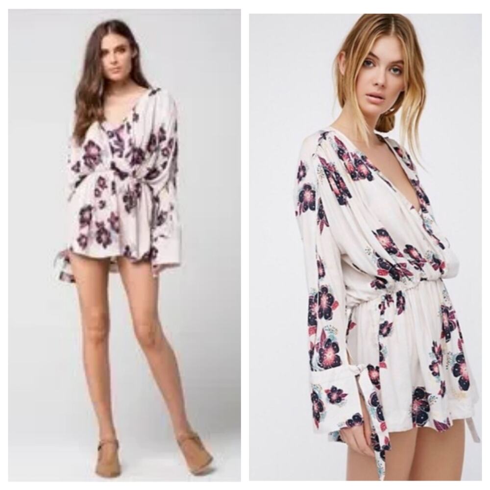 Free People Tuscan Dreams Floral Printed Tunic Size Medium M